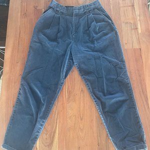 Vintage Schooners Dark Grey Soft Denim-Like Crop Trousers